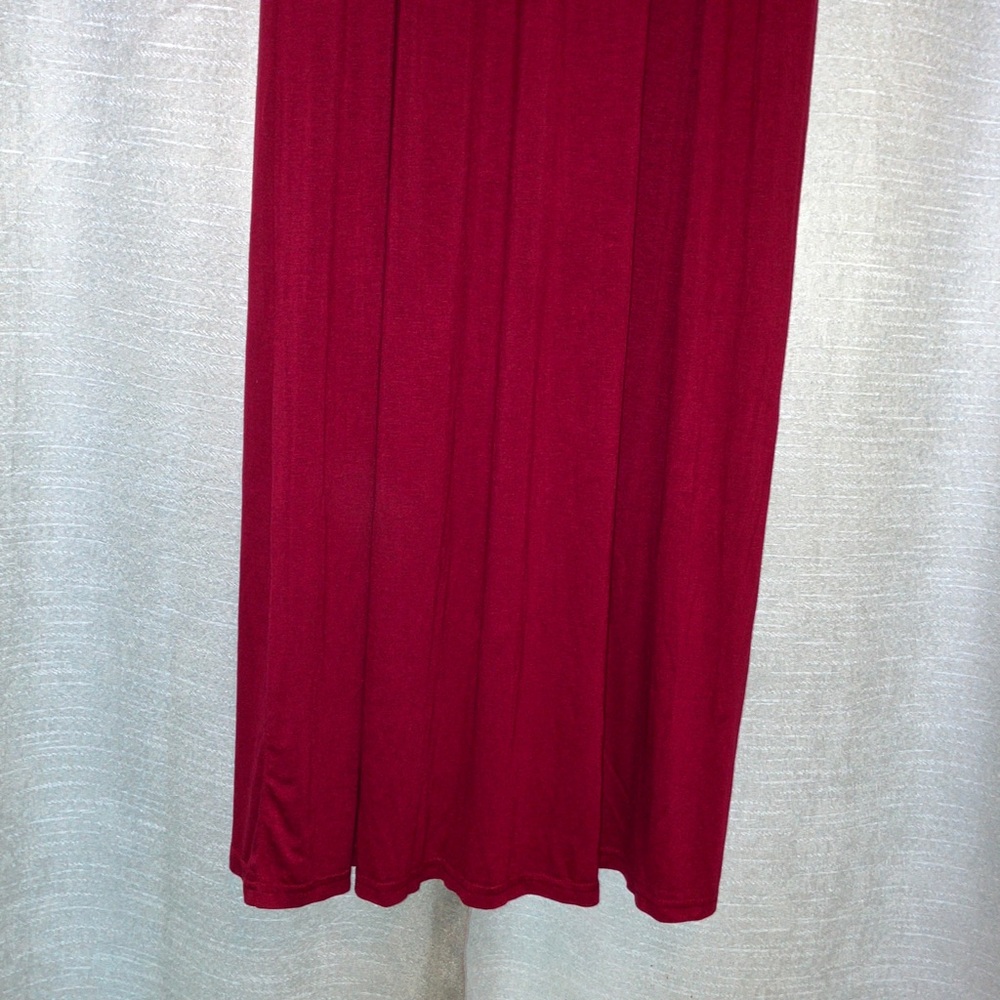 Chic Burgundy Short Sleeve Maxi Dress‎ XL - Picture 6 of 11